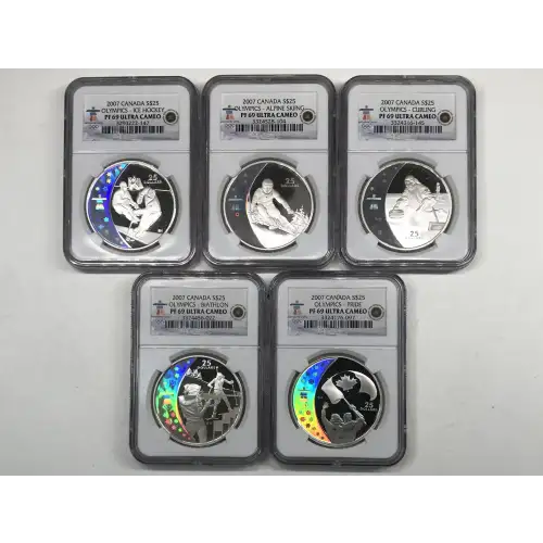 Canada Silver 5-Coin Set (generic, any weight/denomination)