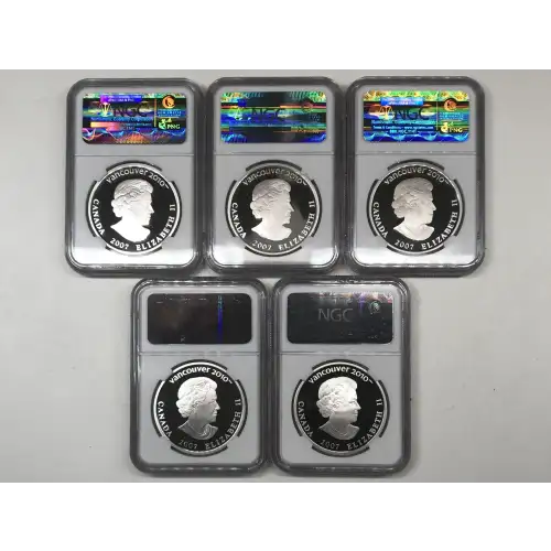 Canada Silver 5-Coin Set (generic, any weight/denomination)