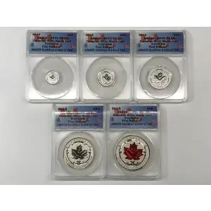 Canada Silver 5-Coin Set (generic, any weight/denomination) 