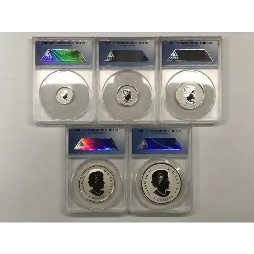 Canada Silver 5-Coin Set (generic, any weight/denomination)  (4)