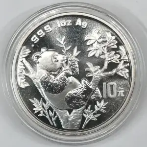CHINA, PEOPLE'S REPUBLIC 1 oz Silver Panda 10 YUAN (1987-2015)