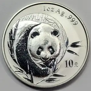CHINA, PEOPLE'S REPUBLIC 1 oz Silver Panda 10 YUAN (1987-2015)