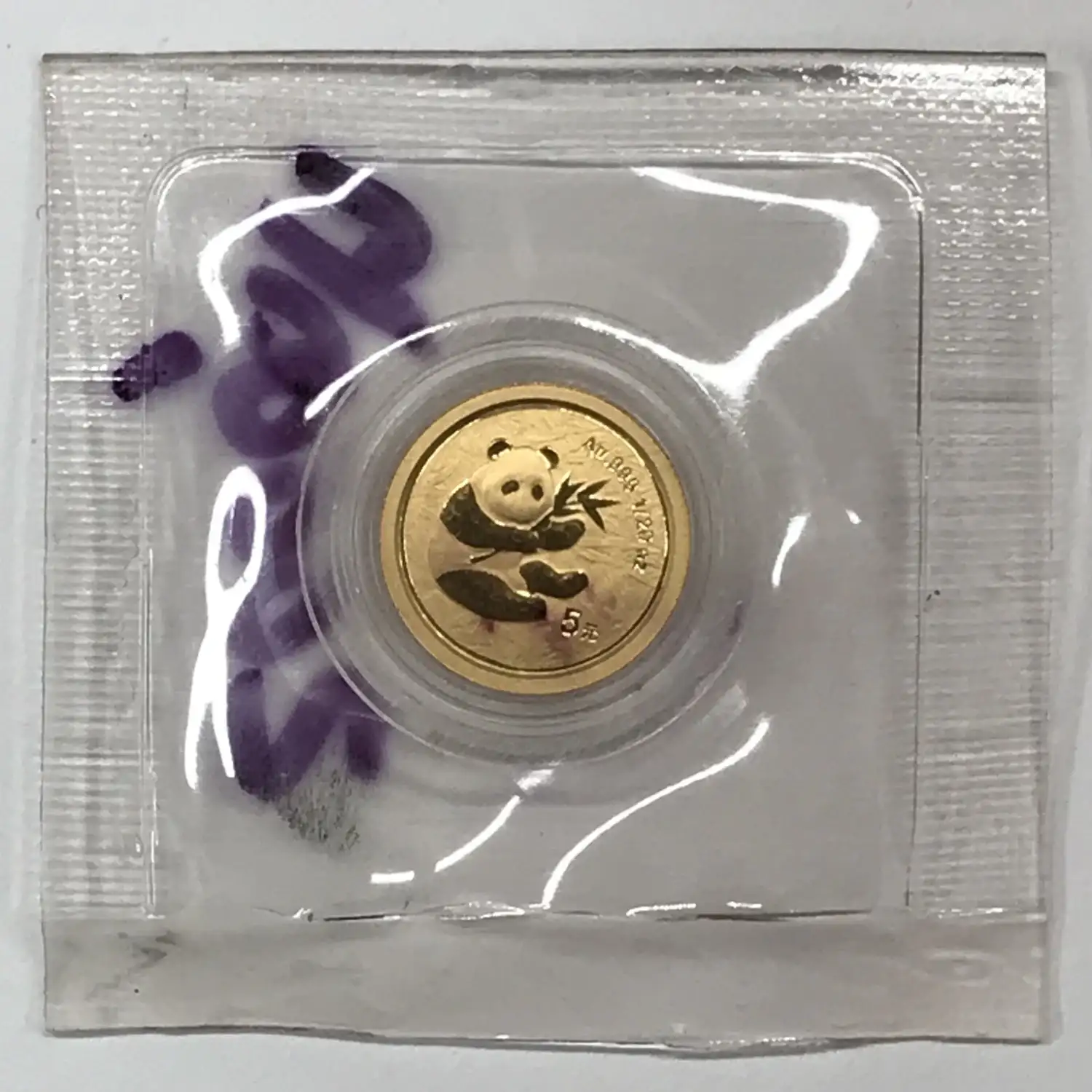 2000 China 1/20 oz Gold Panda 5 Yuan - Old Pueblo Coin