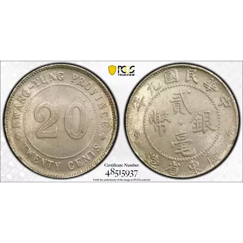 CHINA, PROVINCIAL Silver 20 CENTS (2)