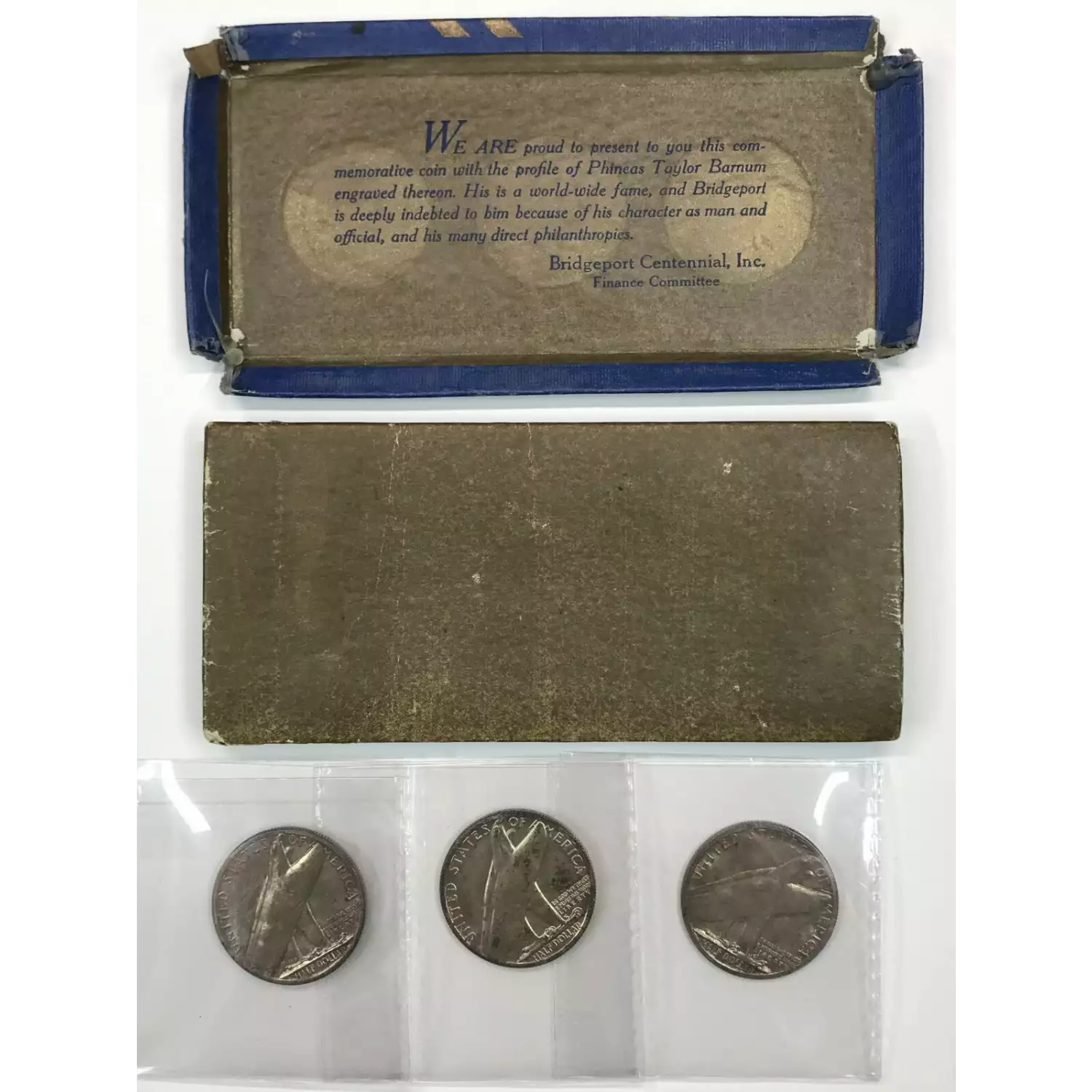 Classic Commemorative Silver--- Bridgeport, Connecticut, Centennial 1936 -Silver- 0.5 Dollar (2)