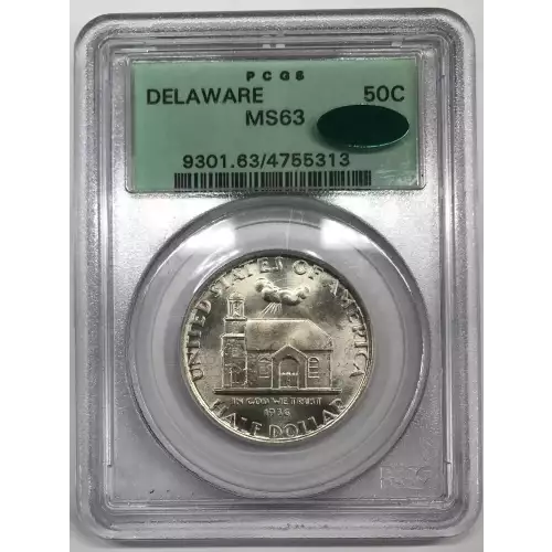 Classic Commemorative Silver--- Delaware Tercentenary 1936 -Silver- 0.5 Dollar