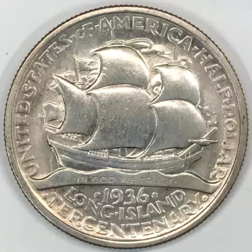 Classic Commemorative Silver--- Long Island Tercentenary 1936 -Silver- 0.5 Dollar