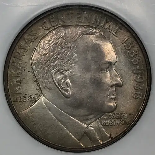 Classic Commemorative Silver--- Robinson Arkansas Centennial 1935-1939-Silver- 0.5 Dollar (2)