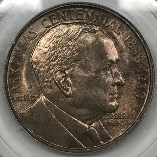 Classic Commemorative Silver--- Robinson Arkansas Centennial 1935-1939-Silver- 0.5 Dollar (4)