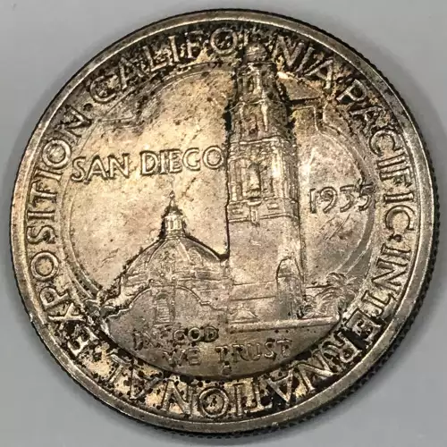 Classic Commemorative Silver--- San Diego California Pacific International Exposition 1935-1936-Silver- 0.5 Dollar