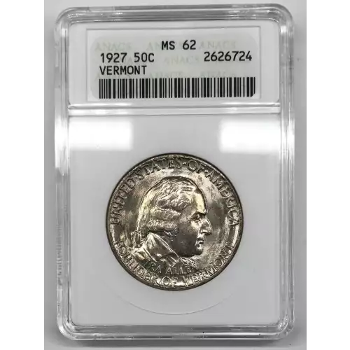 Classic Commemorative Silver--- Vermont Sesquicentennial 1927-Silver- 0.5 Dollar