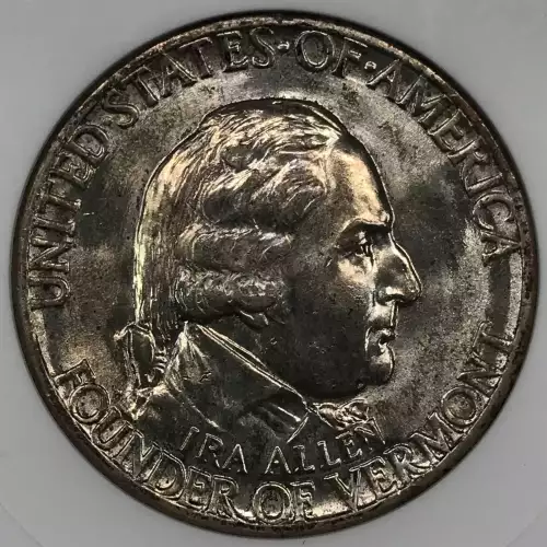 Classic Commemorative Silver--- Vermont Sesquicentennial 1927-Silver- 0.5 Dollar (2)