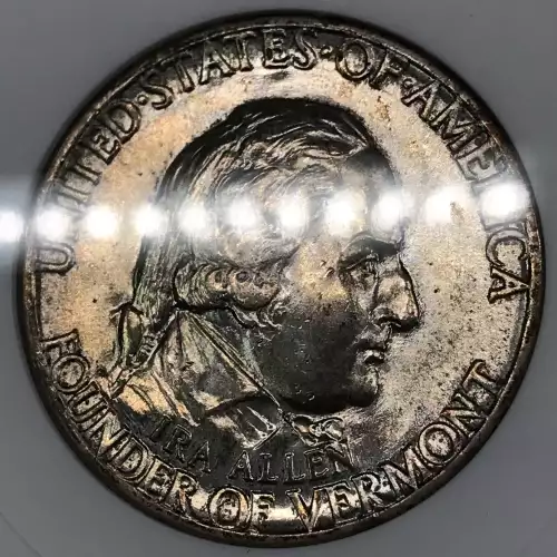 Classic Commemorative Silver--- Vermont Sesquicentennial 1927-Silver- 0.5 Dollar (4)