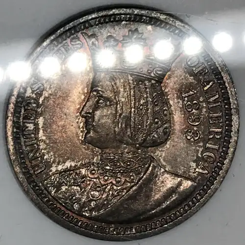 Classic Commemorative Silver--- World's Columbian Exposition, Isabella Quarter 1893-Silver- 0.25 Dollar (2)