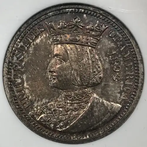 Classic Commemorative Silver--- World's Columbian Exposition, Isabella Quarter 1893-Silver- 0.25 Dollar (4)