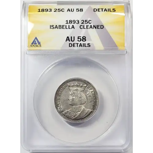Classic Commemorative Silver--- World's Columbian Exposition, Isabella Quarter 1893-Silver- 0.25 Dollar