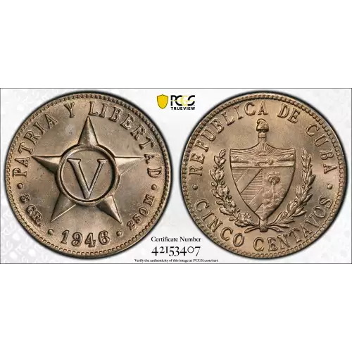 Cuba Copper-Nickel 5 CENTAVOS