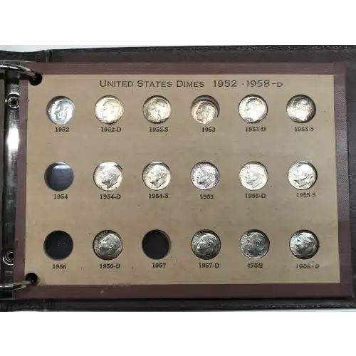 Dimes---Roosevelt 1946-1964-Silver- 1 Dime