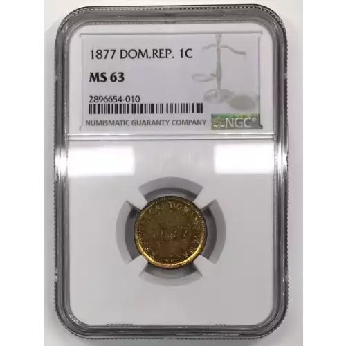 DOMINICAN REPUBLIC Brass CENTAVO