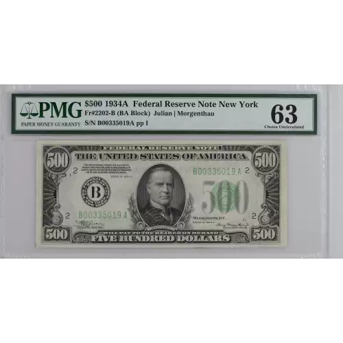 Federal Reserve Note New York