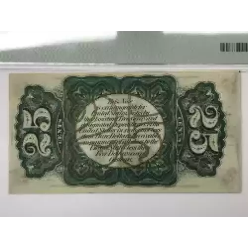 Fractional Currency. Colby / Spinner. Green Back. Small 'a' on Front.  (5)
