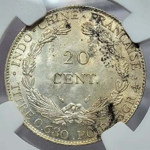 FRENCH INDO-CHINA Silver 20 CENTS (4)
