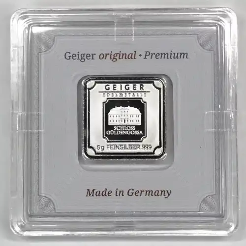 Geiger Edelmetalle 5 g Silver Bar w/ Assay (2)