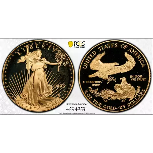 Gold Bullion-Gold Eagles--$25 Gold Eagle 1/2 oz -Gold- 25 Dollar