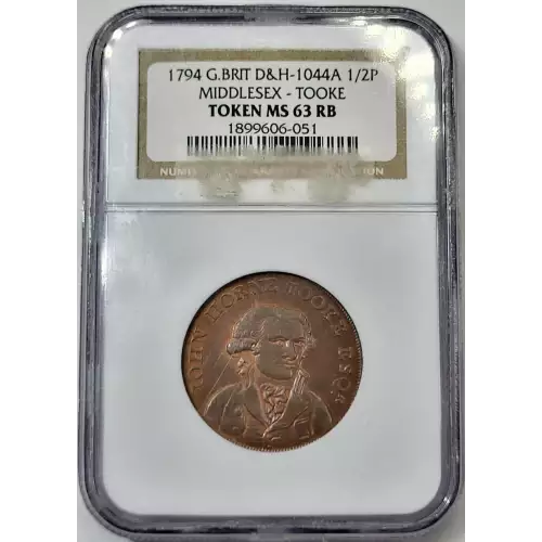 Great Britain Copper Half Penny Conder Token (generic) [eBay category UK Half Pennies: 3396]