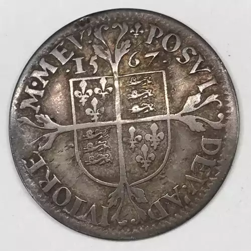 GREAT BRITAIN Milled Silver 6 PENCE (Elizabeth I, 1567-1658) (2)