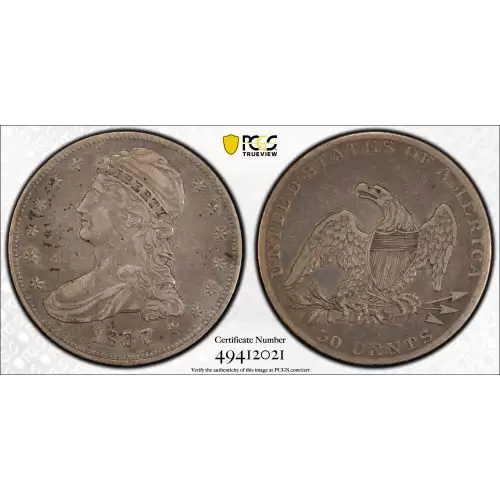 Half Dollars---Capped Bust, Reeded Edge 1836-1839 -Silver- 0.5 Dollar