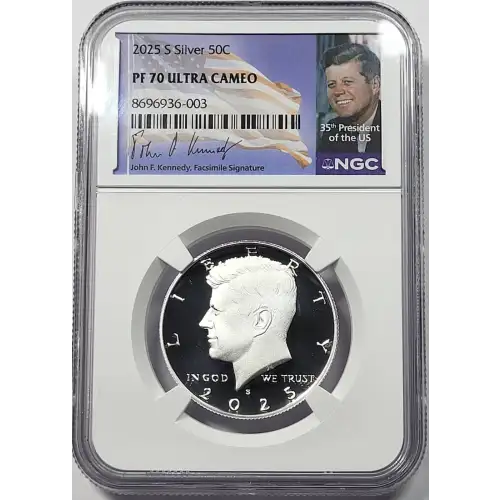 Half Dollars---Kennedy- (from 2019-Present .999 Silver Proof Sets)- 0.5 Dollar