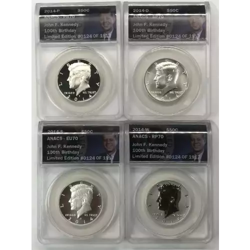 Half Dollars---Kennedy- Post 1970 Silver- 0.5 Dollar
