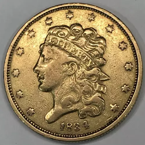 Half Eagle---Classic Head, 1834-1838 -Gold- 5 Dollar (2)