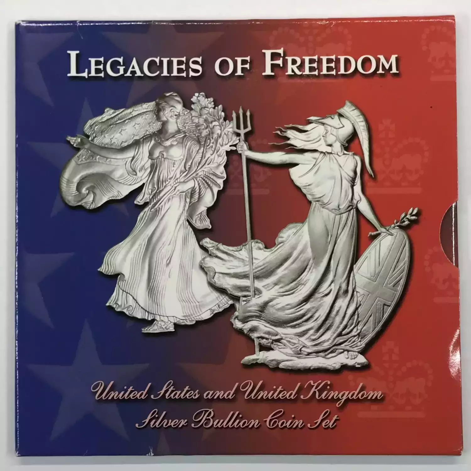 Legacies of Freedom (2003) -Silver- Uncirculated 2003 $1 American Eagle & 2002 silver bullion - Box & COA (5)