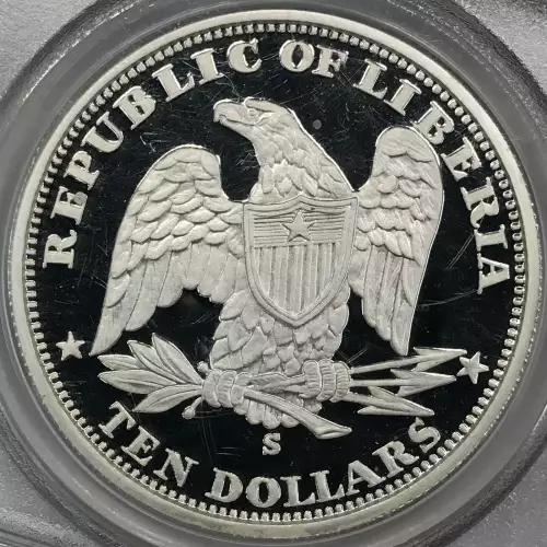 LIBERIA Silver 10 DOLLARS