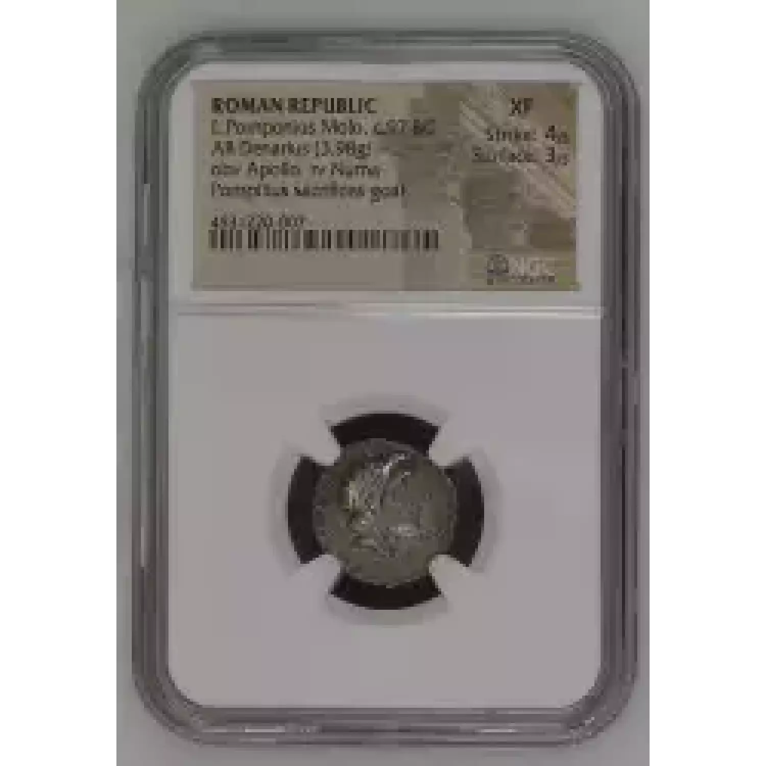 Roman Republic Ancient Coin NGC XF-Strike:-4/5-Surface:-3/5