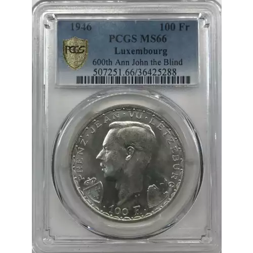 LUXEMBOURG Silver 100 FRANCS