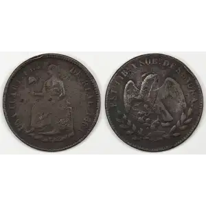 Mexico Copper 1/4 REAL (Un Quarto/Una Quartilla)