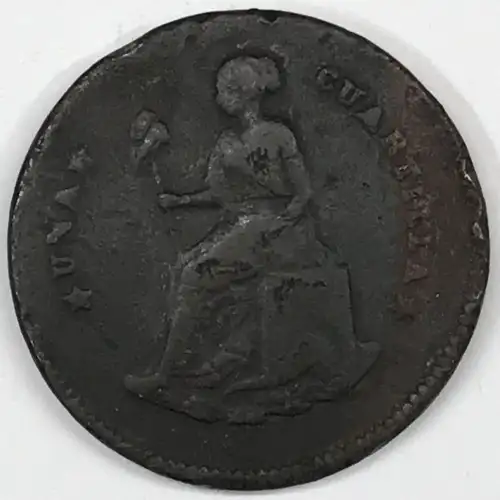 Mexico Copper 1/4 REAL (Un Quarto/Una Quartilla) (5)