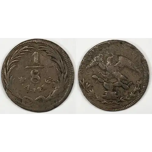 Mexico Copper 1/8 REAL (Octavo Real)