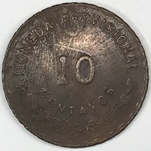 MEXICO-REVOLUTIONARY Copper 10 CENTAVOS (2)