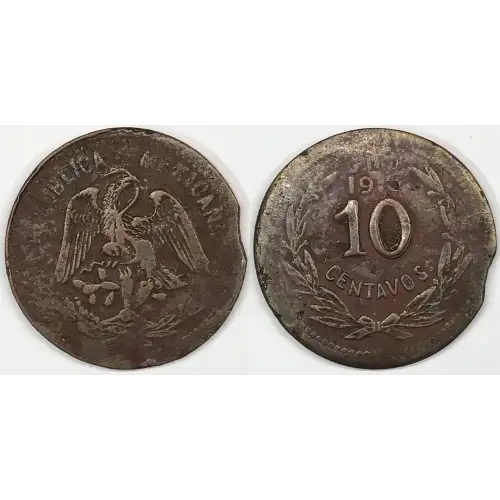 MEXICO-REVOLUTIONARY Copper 10 CENTAVOS