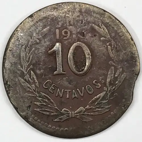 MEXICO-REVOLUTIONARY Copper 10 CENTAVOS (3)