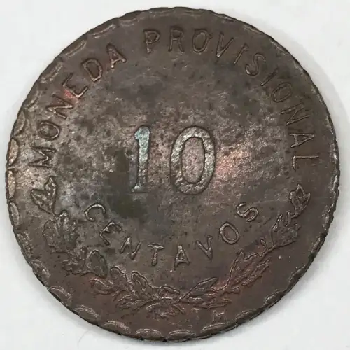 MEXICO-REVOLUTIONARY Copper 10 CENTAVOS
