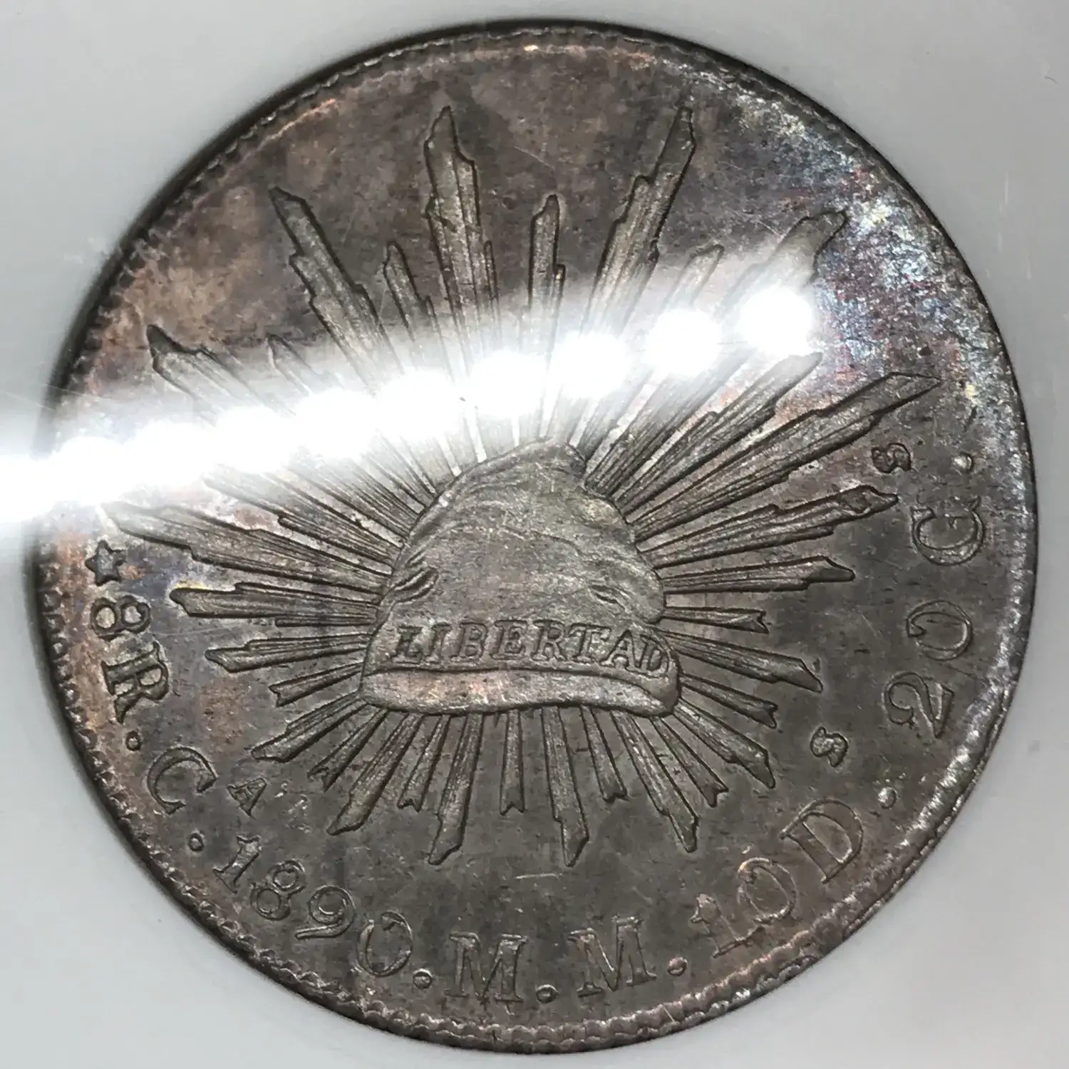 1890-Ca MM Mexico Silver 8 REALES ANACS MS-63 - Old Pueblo Coin