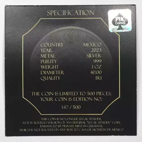 MEXICO Silver Libertad ONZA (Troy Ounce of Silver) 1982-present (generic, any KM#) (2)