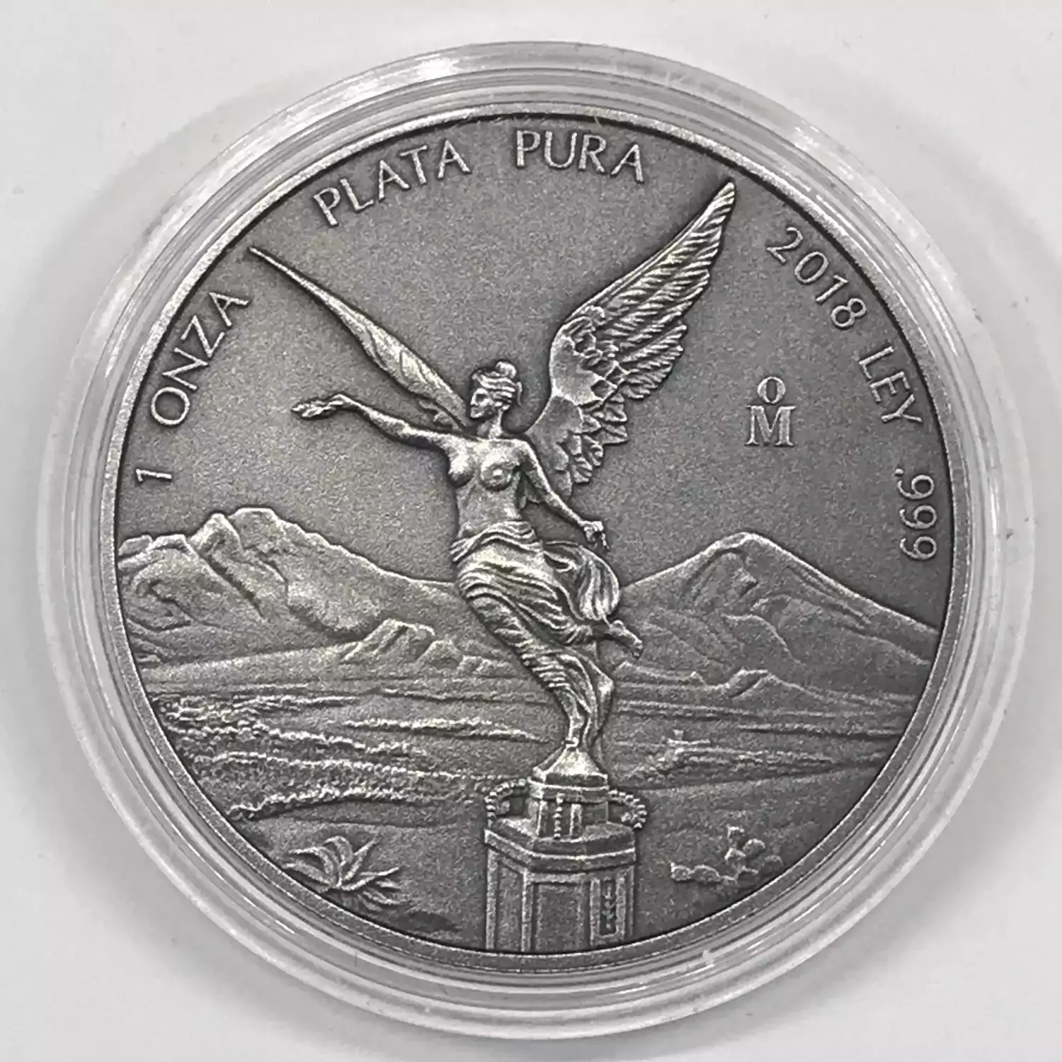 2018-Mo Mexico 1 oz Silver Libertad Onza Antiqued - Old 2018-Mo Mexico 1 oz Silver Libertad Onza Antiqued - Old