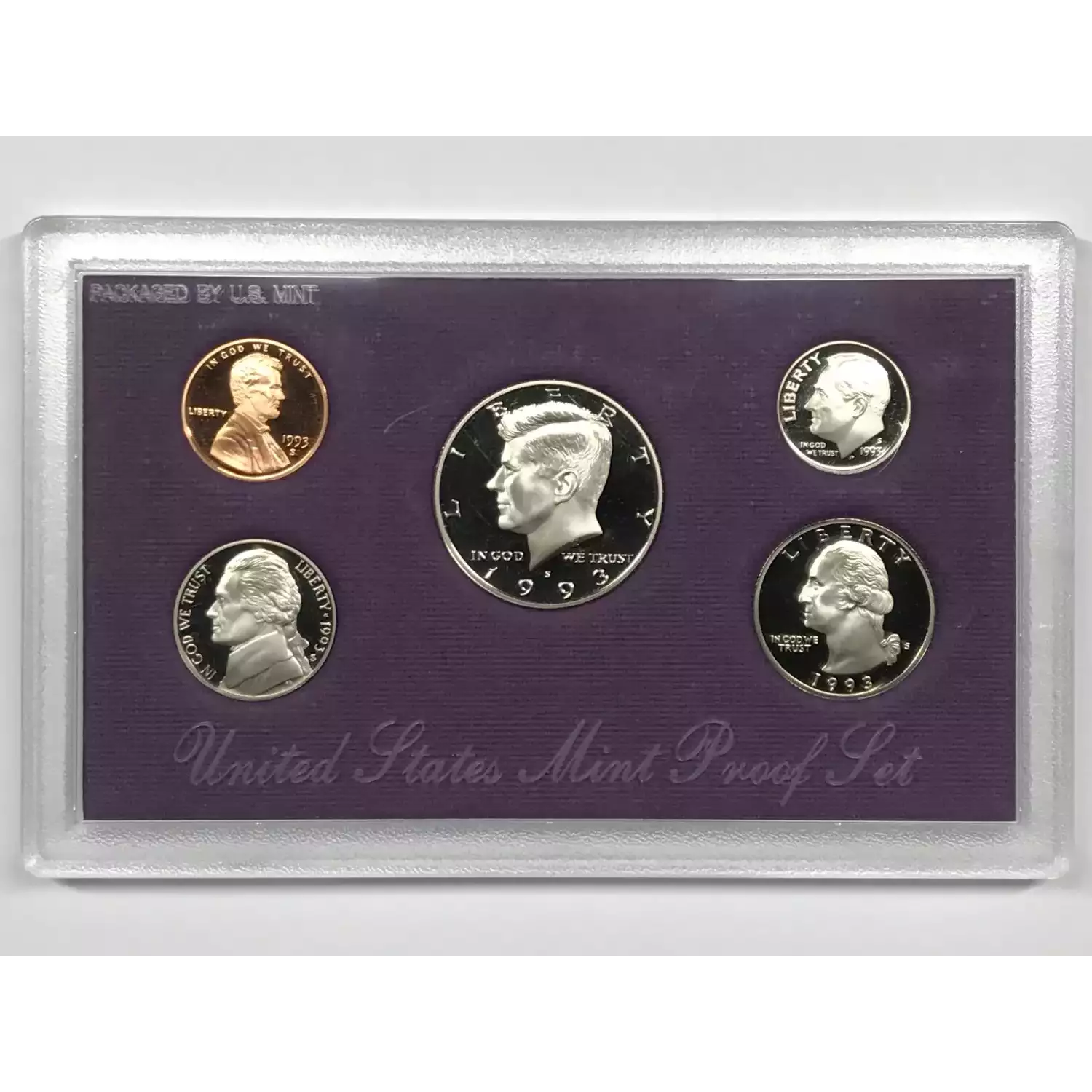 Mint Proof Set - 1993S 5 Coins ($0.91 FV) - Set