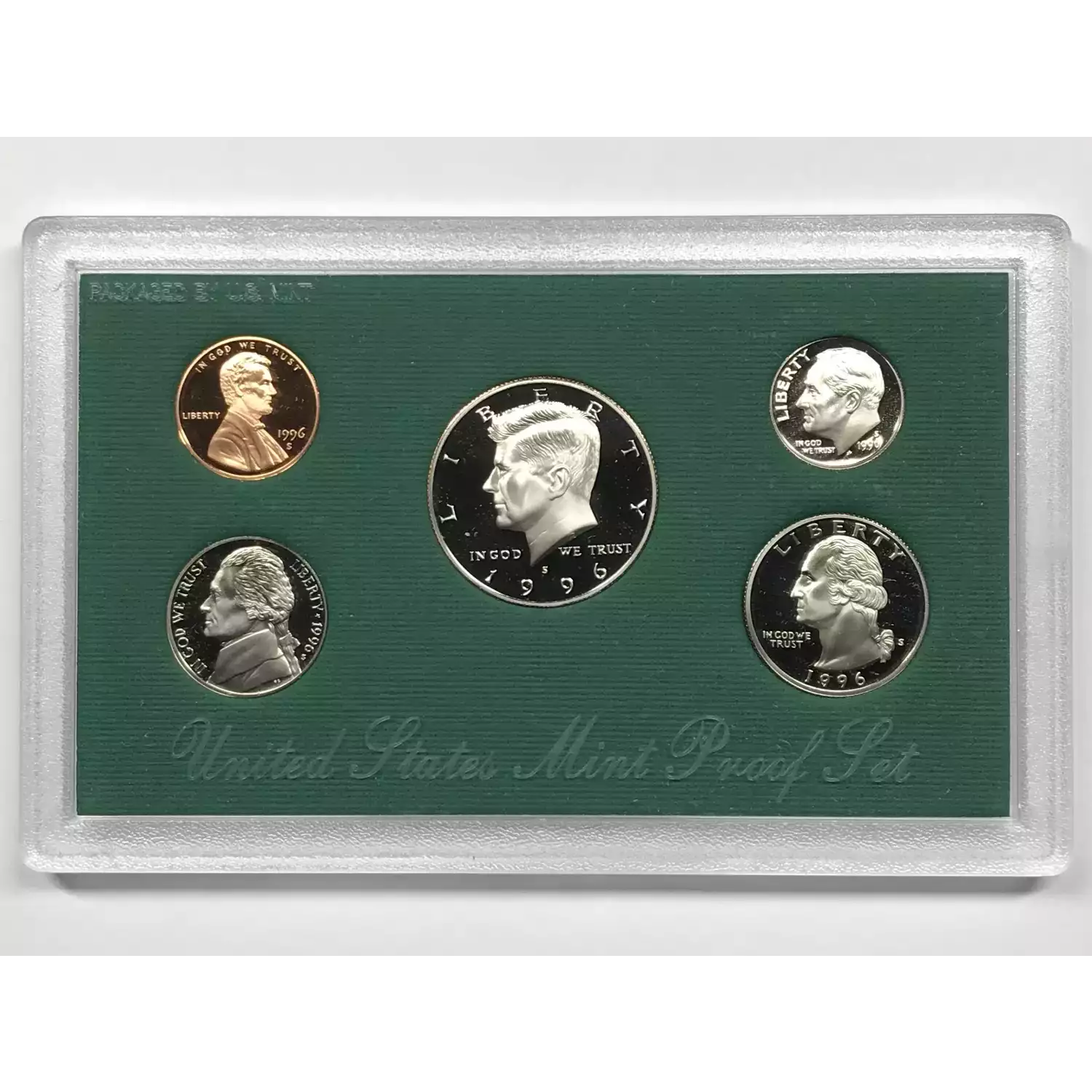 Mint Proof Set - 1996S 5 Coins ($0.91 FV) - Set
